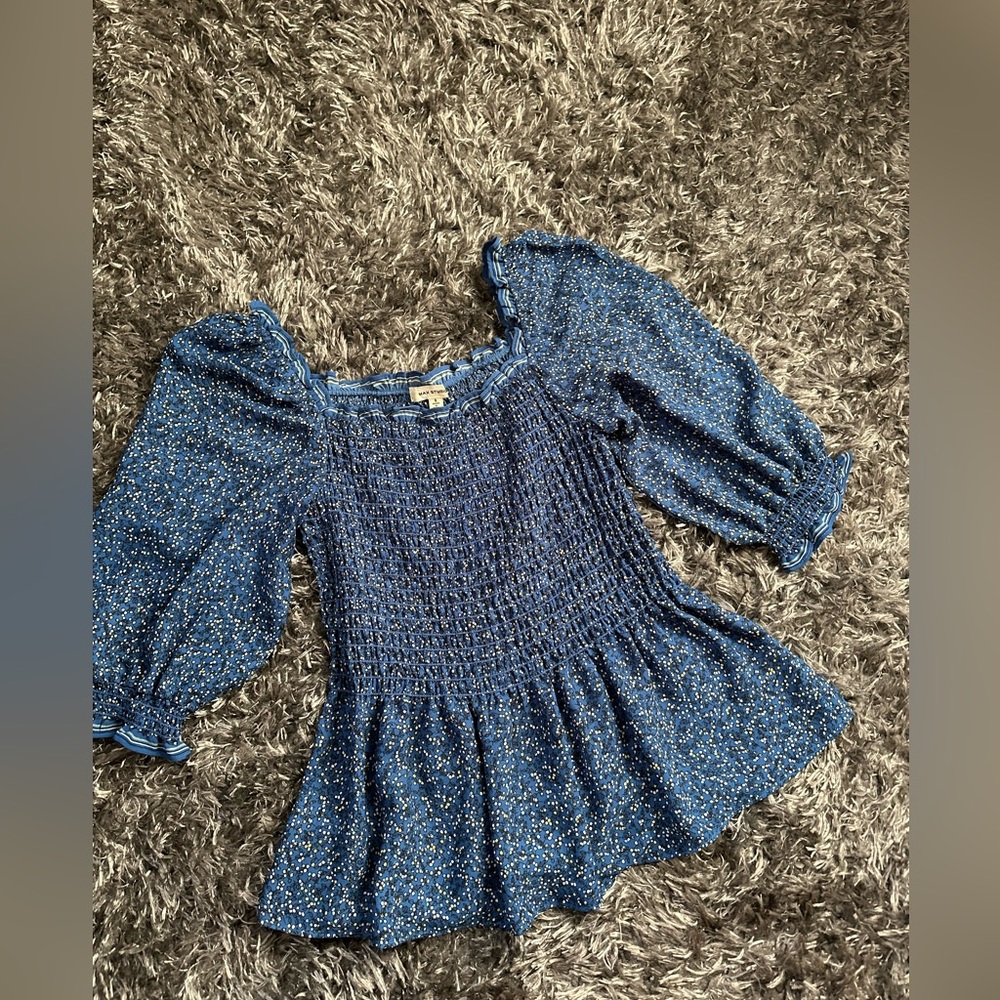 Shirt Max studio color blue floral size S